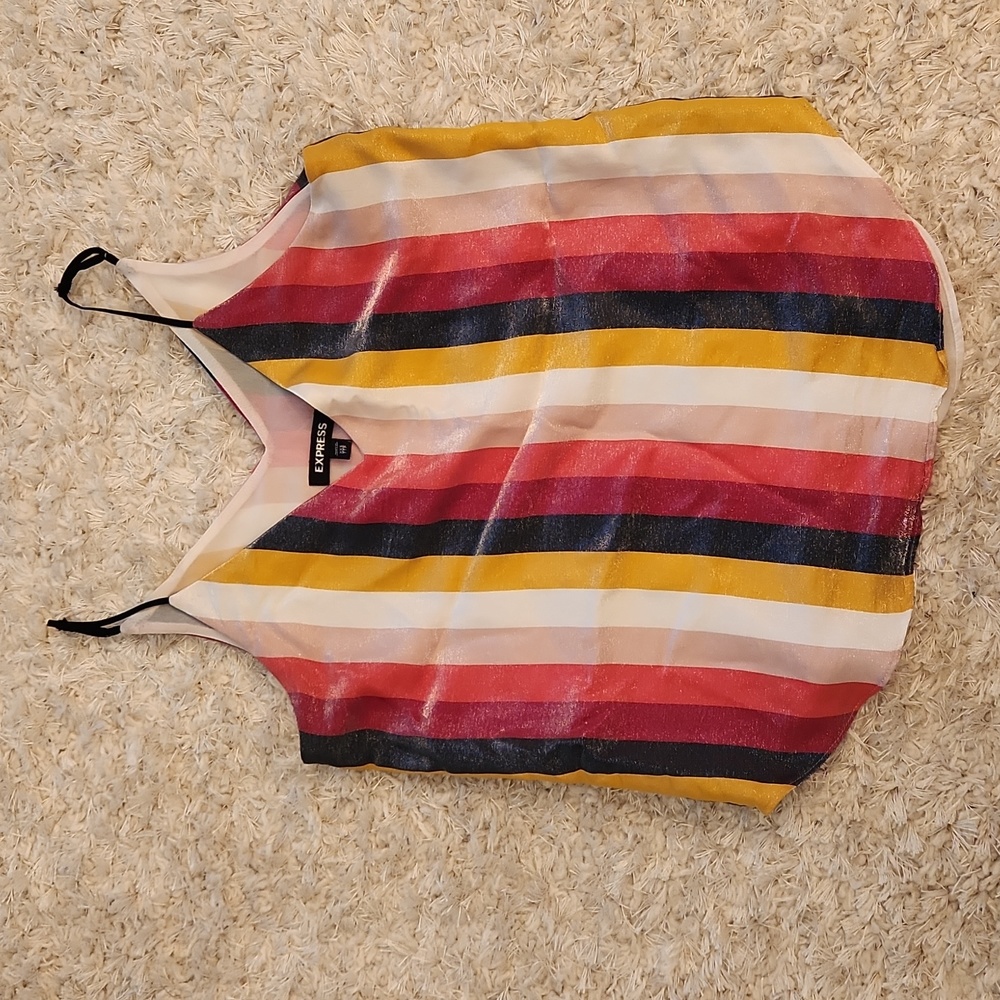 Express Tank Top Striped Adjustable Straps